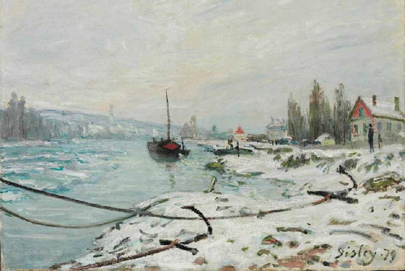 Alfred Sisley Effect of Snow at Saint Cloud